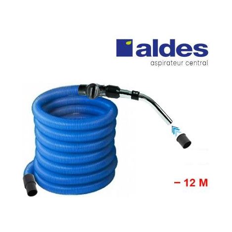Flexible ALDES avec poignée standard chromée remplace la poignée de commande pneumatique ALDES 11070062 avec douille de démarrage et vanne d’arrêt - longueur au choix - 12m