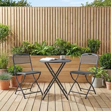 Gartenstühle 2 pcs Anthrazit 52,5 x 46 x 82 cm Eisen