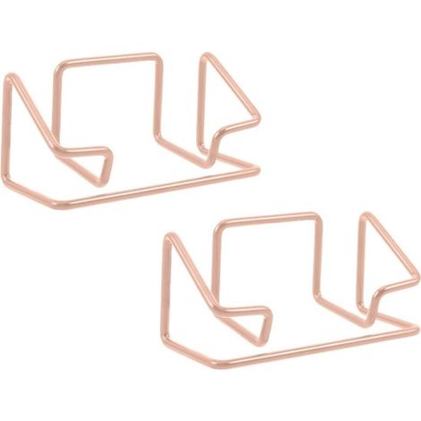Lot de 2 porte-cartes de visite pour bureau, design minimaliste, support en fer robuste, organiseur de cartes de visite pour le bureau (1/5)