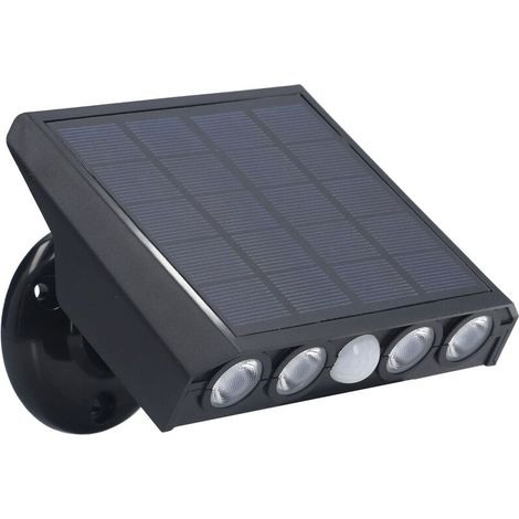 Applique murale solaire étanche IP65, orientable à 360°, 3 modes d'éclairage, économie d'énergie, LED pour cour ou couloir-AquaForge