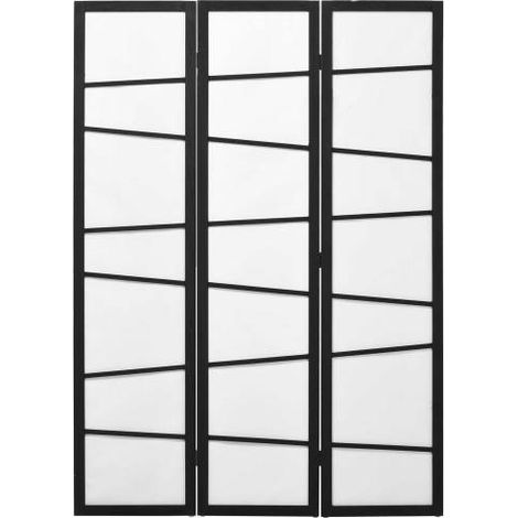 3 Panel Wooden Room Divider, Folding Privacy Screen, Freestanding Wall Partition for Bedroom, Elegant White Design