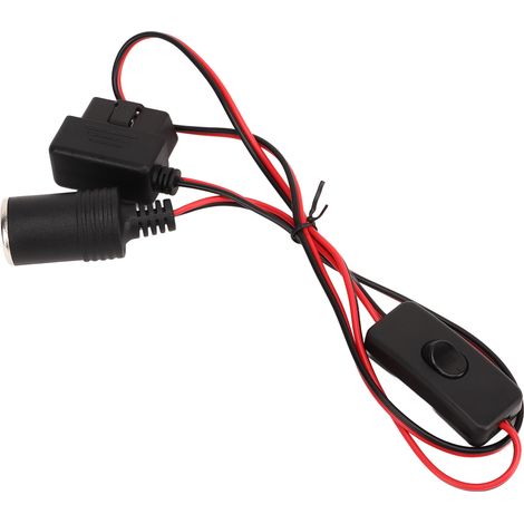 Connecteur femelle 16 broches OBD2 pour allume-cigare, étanche, protection contre les surintensités, adaptateur d'alimentation pour équipements automobiles (1/5)