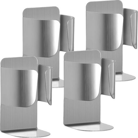 4er-Pack Zahnbürstenhalter aus Edelstahl – Wandmontage für elektrische Zahnbürsten ohne Bohren – Halter für elektrische Zahnbürsten und Zahnpasta (1/4)
