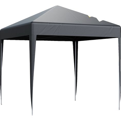 Tente Gazebo, Auvent Imperméable, Montage Facile, 2x2m Gris (1/2)