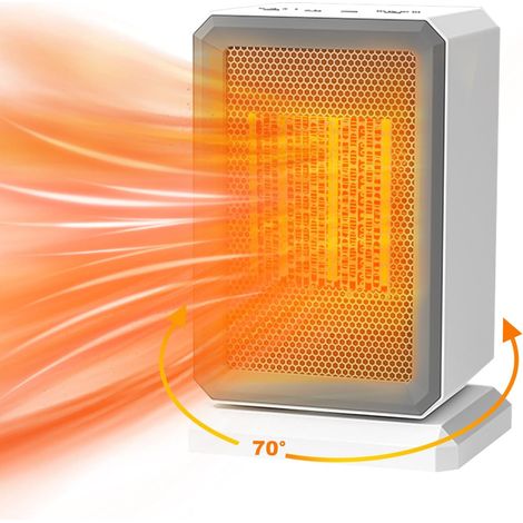 Chauffage portable silencieux et économe en énergie1Chauffage céramique PTC 500 W avec minuterie et arrêt automatique