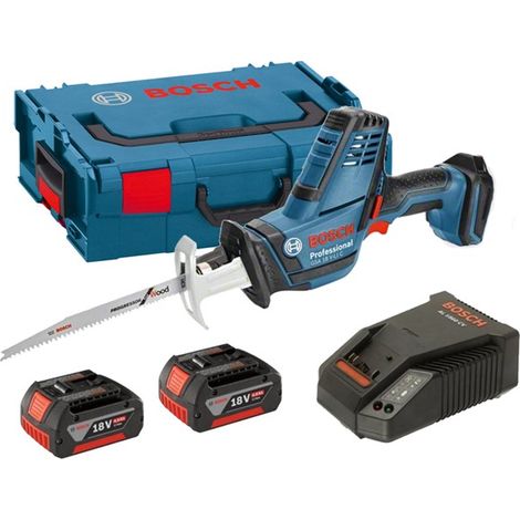 Bosch GSA 18 V-LI C Compact Reciprocating Sabre Saw + 2 x 4.0ah, Charger + Case