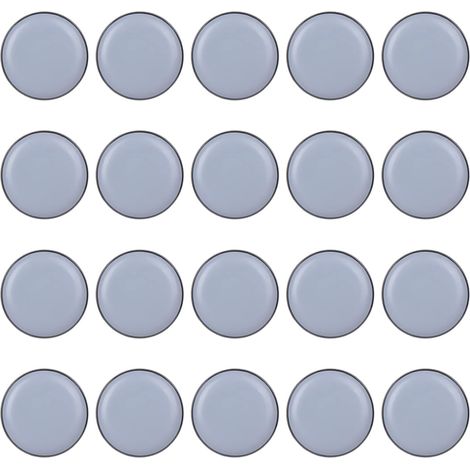 25mm Patin Chaise, 20 Pièces Patins Glisseurs, Patins Glisseurs pour Meubles, Patins en Téflon pour Chaise de Mobilier de Bureau de Maison (20mm Forme Ronde) OUYLAF