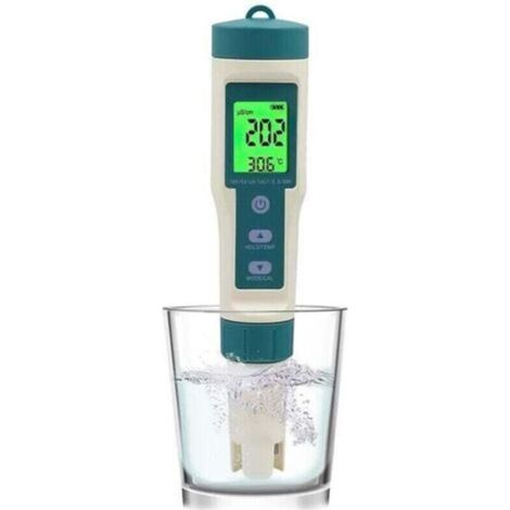 Testeur Ph - 8 En 1 Pour Piscine Spa Aquarium Eau Potable Hydroponie - Mesure Ph Tds Sel Densite Orp Conductivite Temperature - 1 Unite (1/4)