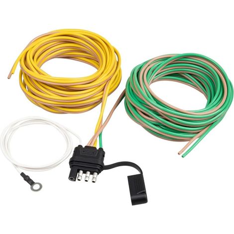 22 Fuß (ca. 6,7 m) langer, 5-adriger, 4-poliger Anhängerkabelbaum, 18 AWG Wishbond 4-poliger Leichtbau-Anhängerkabelbaum zum Neuverdrahten der Rückleuchten auf beiden Seiten (1/5)