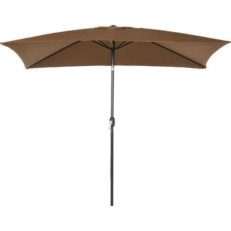 Parasol Casildo Inclinable Rectangulaire Jardin Terrasse Chocolat 295x195cm (1/5)