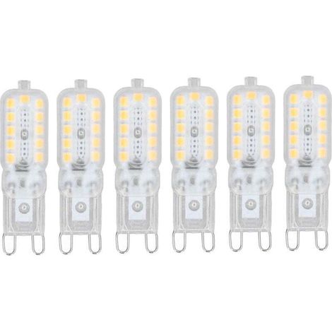 Ampoule G9 LED dimmable Éclairage lustre/lampe 5W, blanc chaud, 360°, 22SMD 2835, 6pcs Ménages, décoration (1/4)