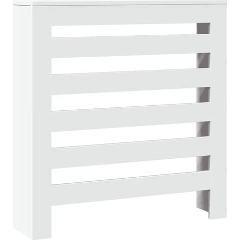 Cache-radiateur moderne pratique avec étagère design 78 x 20 x 82 cm en bois d'ingénierie blanc (1/5)