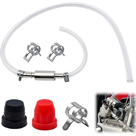 Kit purge frein moto Tuyau De Frein Moto avec Valve de Contrôle Tube Unidirectionnel anti-retour livré 4 joints en caoutchouc (1/5)