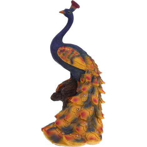 Sculpture De Paon Résine Solaire Décoration De Jardin Et Réaliste pour Extérieur Statue Lumineuse pour Aménagement Paysager (1/5)