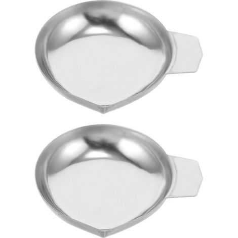 plateaux de pesée en acier inoxydable pour poudres et bijoux-7.40X6.50X1.20CM