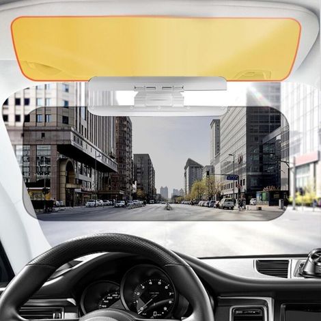 Extension de Pare-Soleil pour Voiture 2 en 1, Clip réglable sur Extension de Pare-Soleil Voiture, Fixation Anti-éblouissement pour Camion SUV
