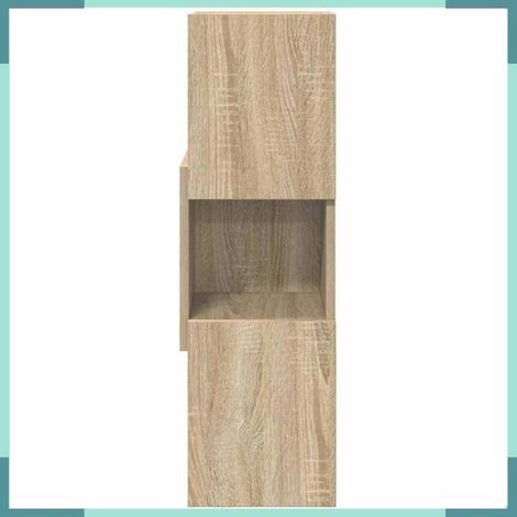 889815 Meuble d'angle Chêne Sonoma 25,5x25x80cm Bois d'ingénierie (1/5)