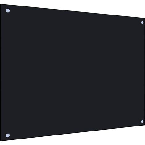 Bonnevie – Crédence de cuisine en verre trempé noir 80 x 60 cm – Protection anti-éclaboussures – Résistant à la chaleur et aux rayures (1/5)