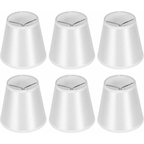 BUNTHAUS 6 Pièces Abats Jour de Lampe en Tissu, Petit Abat Jour a Pince pour Lampes de Table Lustre Appliques Murales Ampoules, 9x14x13cm (1/5)