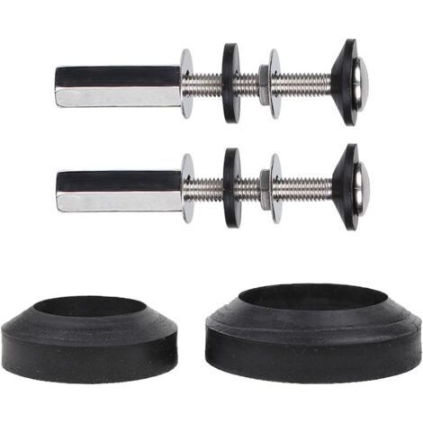 2 Pack Toilet Tank Bolts, Heavy Duty Anti-Rust Toilet Bolts with Long Nuts, Double Rubber Washers for Toilet Tank Bolts and Screws Ave (1/5)