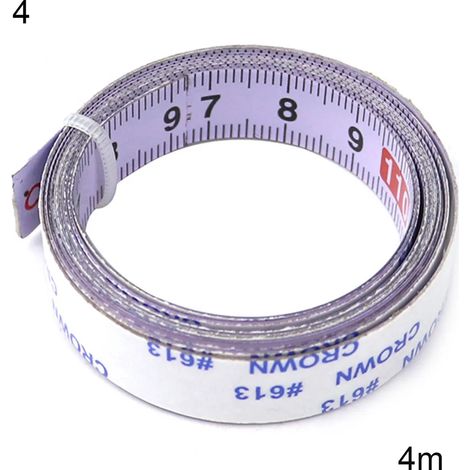 Ruban de mesure auto-adhésif en acier inoxydable avec doublure inversée de 1/2/3/4/5/6 m pour barres de scie - 4 (1/5)