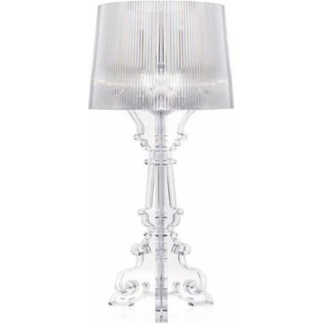 D24xh48cm - Spina UE - Lampada da tavolo trasparente - Kartell Bourgie - Lampada da tavolo a LED in acrilico E14, Design p (1/4)