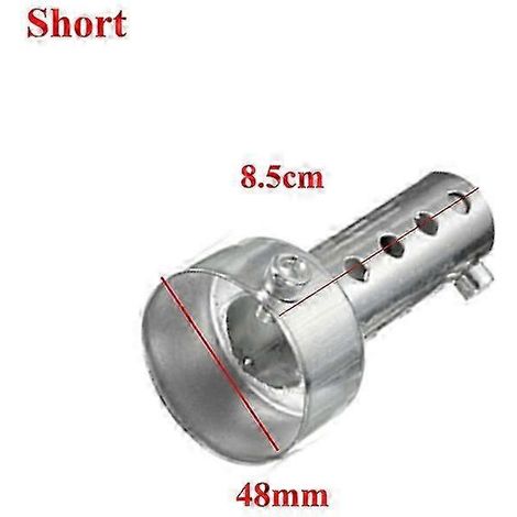 Pot d'échappement universel pour moto 35 mm/42 mm/45 mm/48 mm/60 mm / Silencieux DB Killer / Réducteur de bruit / Tuyau d'échappement réglable argenté