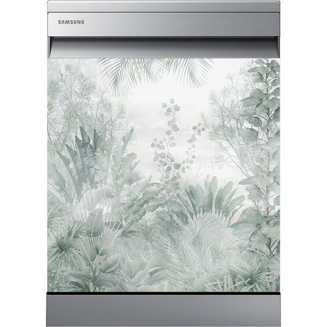 Stickers Lave vaisselle - Forêt tropicale - 60x60 cm - Adhésif BRILLANT (1/2)