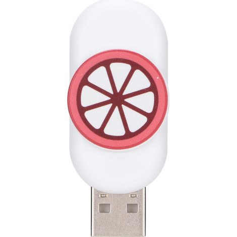 Niedlicher, knopfförmiger USB-Stick im Mangostan-Design, tragbarer 64-GB-Flash-Speicher