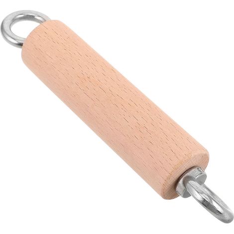 Poignées en bois pour système de poulie d'entraînement, accessoires de gym, 2 pièces, finition naturelle (1/5)