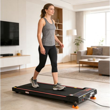 Walking pad pliable 1-6 km/h, app, LED, noir HAVRYA (1/3)