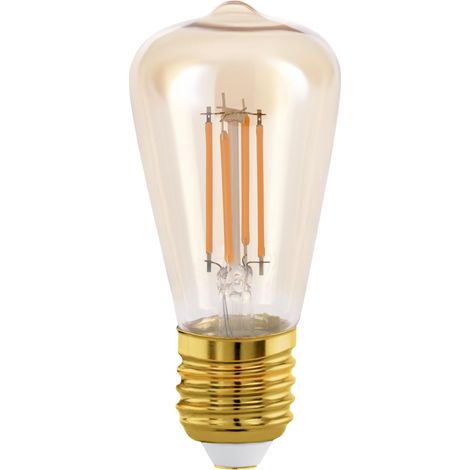 Lampe LED E27 forme de piston, ampoule Edison à incandescence (1/5)