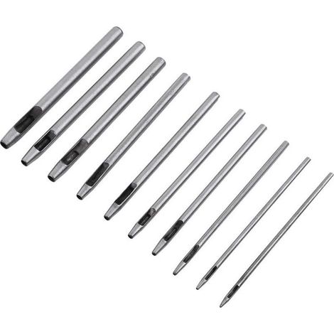 10pcs 0.5-5mm Perforateur de Ceinture Punch Outil en Cuir Creux DIY Artisanat (1/5)
