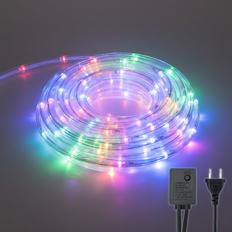 Tubo LED Luminoso 10/20m Multicolore IP65 Esterno Natale Festa Giardino Decorazioni Multicolore 10 metri