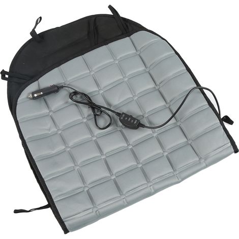 Coussin chauffant épais pour siège auto avec température réglable, compatible avec tous les véhicules 12V. (1/5)