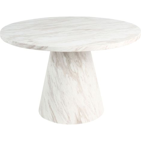 Dining Table MERE White Marble 120 cm 120 cm