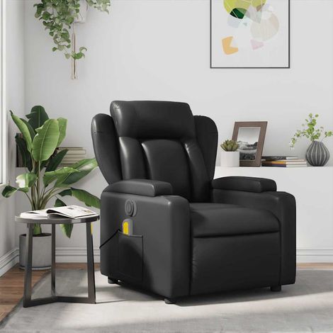 Massagesessel Schwarz Kunstleder