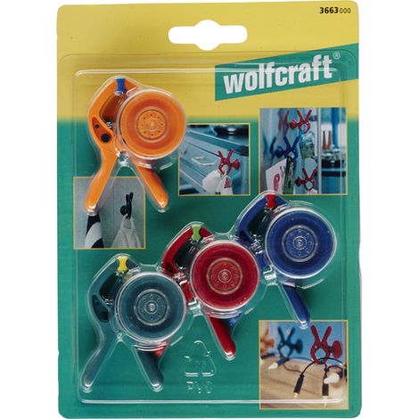 Wolfcraft Mini-Federzwingen-Set Microfix S 4-teilig 20 mm Federzwingen (1/4)