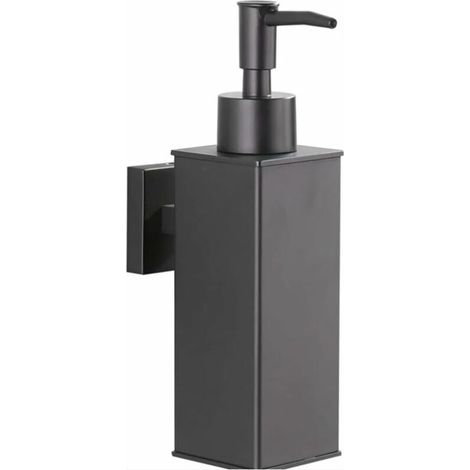 304 Stainless Steel Wall Mounted Soap Dispenser - Matte Black - for Daily Use (1/4)
