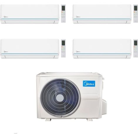 Midea Climatiseur Quadri Split série Evolution 9+9+9+9 avec M4OE-28HFN8-Q Inverter R 32 Wi-Fi Classe A++