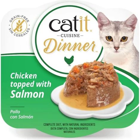 Catit Cuisine Dinner Pollo con Salmon - Comida Humeda para Gatos - 75 g (1/5)