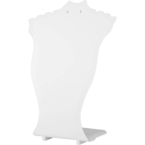 Jewelry Display Stand for Pendants and Necklaces, Earrings, Bust, Plastic Jewelry Organizer for Shop and Home Decoration (WHITE) (1/5)