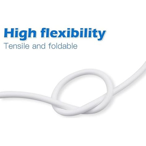 Flexible PVC Copper Cable 28AWG Round Flexible Cables White PVC Electrical Wire Outside Diameter Overall 2.9MM for Dry Environments and Electrical Accessories (1/4)