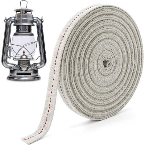 Mèche de 10 m pour lampes à huile, 12 mm, en coton, plate, pour lampe à pétrole, lampe à huile, lampe de rechange, pour torche de jardin, lanterne, éclairage (1/5)