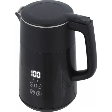 HOMCOM 1.7L Fast Boil 3000W Electric Kettle with LED Display, Black