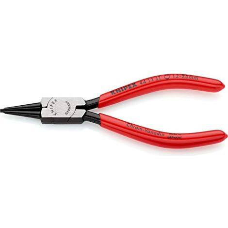Knipex Pinza per Anelli di Sicurezza per Anelli di Sicurezza Interni a Fori Bonderizzata Nera, Rivestiti in Resina Sintetica 140 Mm 44 11 J1 (1/4)