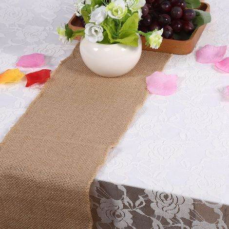 Ruban en chanvre naturel jute toile de jute setter de table rustique artisanat chaise maison mariage fête 15x200cm