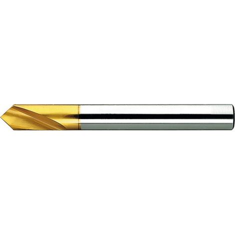 Punto Di Foratura Cn, Coda Cilindrico, 90 °, In Acciaio Rapido Al 5% Di Cobalto, Din 1835-B, Superficie Con Rivestimento Tin, Ø H8: 8 Mm