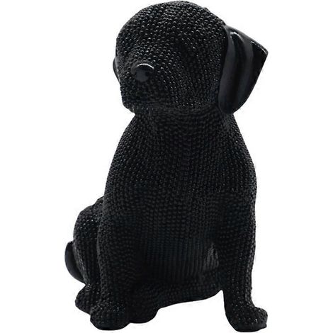 Perles décoratives de style nordique moderne et luxueuxmotif chien labradoren résine noire. (1/5)