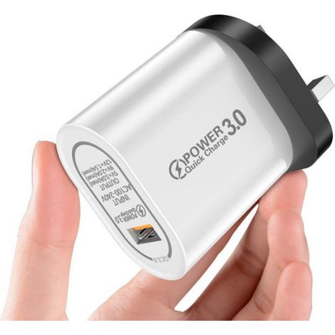 Chargeur - QC3 0 - Prise Européenne - Pour Téléphone Et Tablette - 18 W - 1 Port (1/5)
